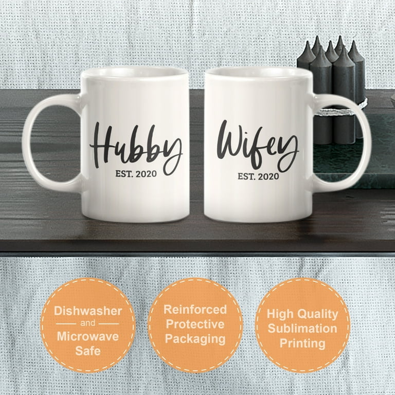 Designs ByLITA Hubby Wifey Est. 2020 2-Pack 15oz Coffee Mug - Walmart.com