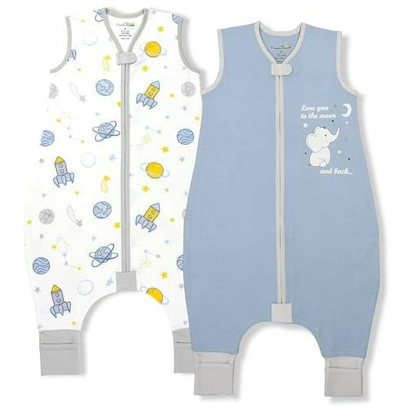 Mama Cheetah Toddler Sleep Sack with Feet, 0.5 TOG Organic Cotton Baby Sleeping Bag with Legs, Wearable Blankets for Walkers w/ 2-Way Zipper, Baby Sleep Sack for Girls & Boys, Early Walker, 2 T