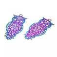 thumbnail image 2 of U8MO 50x Stainless Steel Filigree Owl Pendants Etched Metal Embellishments 48.5x23mm, 2 of 2