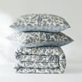 thumbnail image 4 of Lush Decor Lillian Block Print Reversible Quilt 6 Piece Set Full/ Queen Blue & Sage - Floral Bedding Set with Pillows - Block Print Quilt - Vintage Decor, 4 of 8