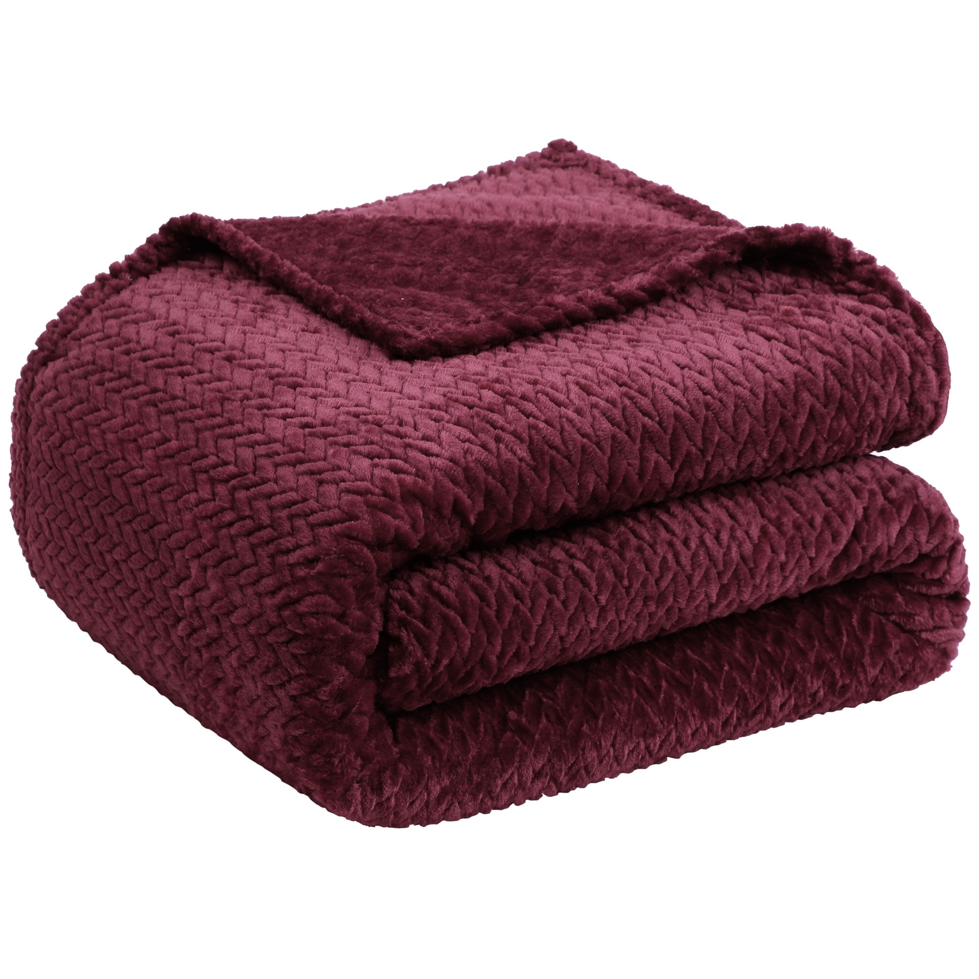 Unique Bargains Solid Polyester Plush Bed Blanket, Twin, Red - Walmart.com
