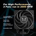 thumbnail image 5 of Scythe Mugen 6 Dual Fan Black Edition CPU Air Cooler, Intel LGA1700, LGA1151, AMD AM5, AM4 Support,120mm, Single Tower, Aluminium Top Cover (Mugen 6 Dual Fan Black Edition) (SCMG-6000DBE), 5 of 25
