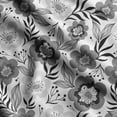 thumbnail image 1 of Soimoi Floral Print,Cotton Cambric Quilting Fabric Sold by The Yard- 42 Inch Wide Medium Weight Cotton Fabric SewingSupplies -Gray, 1 of 5
