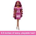 thumbnail image 4 of Barbie Doll, Fun & Fancy Hair with Extra-Long Colorful Black Hair and Shimmery Pink Dress, 10 Hair and Fashion Play Accessories, 4 of 5