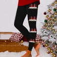 thumbnail image 1 of MKLEKYY Leggings para mujer Leggings para mujer Leggings de entrenamiento Pantalones con estampado navideño de bloques de color Leggings suaves y elásticos 2219, 1 of 4