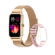 thumbnail image 1 of Reloj Inteligente Bluetooth Para mujer Smartwatch Cuadrado Dorado, 1 of 5