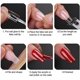 thumbnail image 1 of 500 piezas de puntas de uñas de acrílico transparente estilo acrílico francés 10 tamaños de uñas de ataúd cubierta completa artificial ZefeiWu 8390606155283, 1 of 1