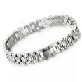 thumbnail image 3 of EOEMY 10mm 8" Women Men Stainless Steel Bracelet Bangle Wristband Cuff Chain Jewelry-Silver, 3 of 5