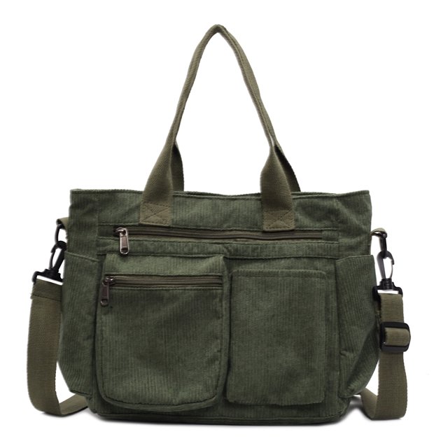 Bolso hombro Pana la Casual Capacidad Gran Crossbody Bag Multi-Pocket Link Sling Fecha fiesta