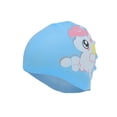 thumbnail image 6 of Unique Bargains 1 Pc Silicone Cartoon Horse Swim Cap Sky Blue, 6 of 6