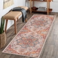 thumbnail image 3 of GLN Rugs Gordion - Indoor, Machine Washable Area Rug 2'6"x7' Cream/Terra Home Carpet, 3 of 7