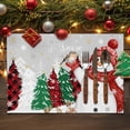 thumbnail image 2 of Christmas Placemats Set of 6, Bird Snowman Place Mats Christmas Tree Snowflake Grey Placemat Table Decoration for Kitchen Table Dinner Xmas Holiday Party Home Decor Indoor Outdoor 13x19 Inch, 2 of 9