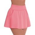 thumbnail image 2 of Skirts for Women Elastic High Waisted Tennis Skirt with 2 Pockets Athletic Golf Workout Sports Shorts Womens Flowy Athletic Workout Skirts, 2 of 5