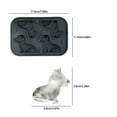 thumbnail image 3 of Dachshund Dog Ice Cube Tray - 4-Cavity Silicone Mold for Whiskey, Cocktails & DIY Treats, BPA-Free, Slow-Melting Novelty Gift for Dog Lovers (Dishwasher Safe) Black, 3 of 7