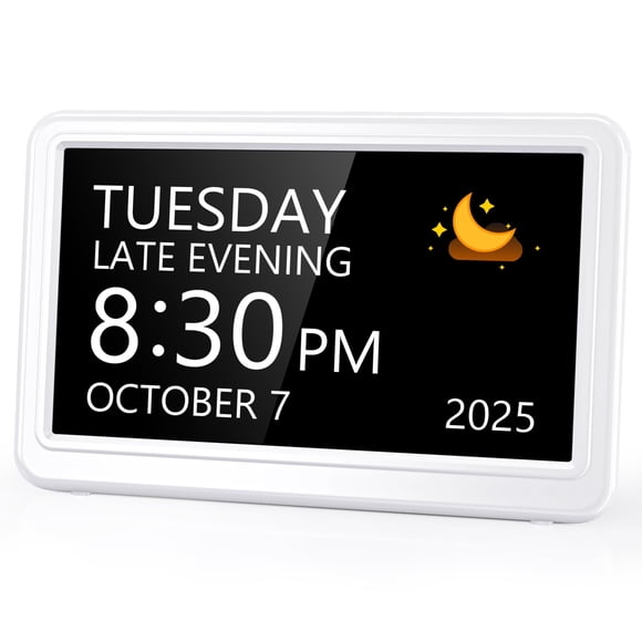 Reloj calendario Raynic, reloj digital con fecha, 12 temas