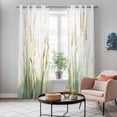 thumbnail image 5 of Vintage Green Leaf Kitchen Curtains 84 Inch Length, Spring Country Watercolor Plant Grommet Top Bedroom Living Room Curtains, Light Filtering Cafe Curtain Drapes 2 Panels Set 84''x84'', 5 of 9