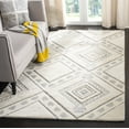 thumbnail image 2 of SAFAVIEH Casablanca Crispin Geometric Shag Area Rug, Ivory/Grey, 6' x 9', 2 of 6