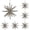 Gold*5, variant on Zoxiy Christmas Sparkling Glitter Starburst Ornaments, Exploding Star Shaped Hanging Decorations, Festive Star Ornaments for Christmas Tree, Holiday Party and Indoor Home Festive Decor Supplies
