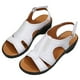 thumbnail image 3 of Sandalias de cuña para mujer antideslizantes informales zapatos de playa soporte para arco para viajes al aire libre, 3 of 6