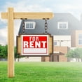 thumbnail image 5 of for Rent Sign - High Visibility and Color Contrast, Waterproof Heavy Duty Plastic, 9 x 12 Inches, Red and White Tags for Lawn, Door, Car, House, Boat (Pack of 8) - by Hespex, 5 of 8