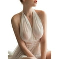 thumbnail image 5 of ZAXARRA Lingerie Robe Dos Nu pour Femmes, Nuisette en Maille Transparente à Col en V Profond Sexy, 5 of 5
