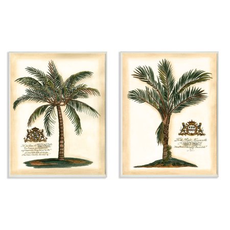 - Stupell Industries British Colonial Palms 2 Piece Graphic Art Wall Plaque Set