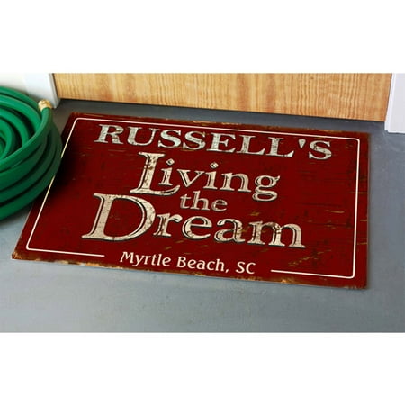 Personalized Living The Dream Doormat