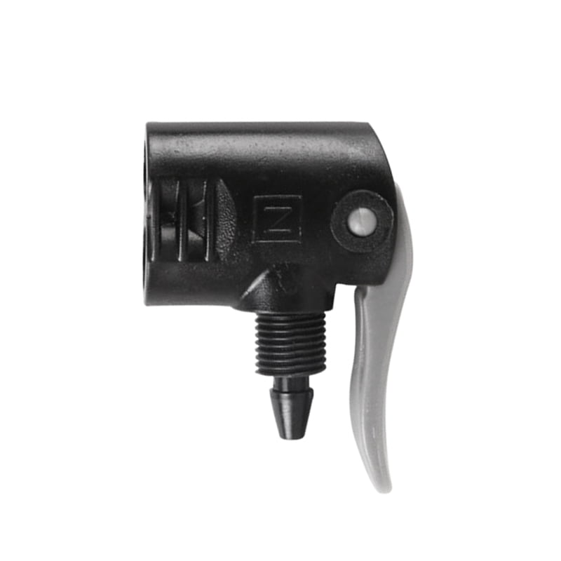 Maxmoral Black Plastic Dual Head Bicycle Pump Head Nozzle Hose Adapter Connector Multi-Purpose Nozzle Head