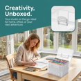 thumbnail image 4 of Marker Case Marker Storage Box Clear Marker Carrying Case with Durable PP Material for Art Supplies Home Travel, 4 of 8