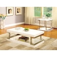 thumbnail image 4 of Modern White End Table With Details And Rectangular Top Chic In Frame Base, 4 of 4
