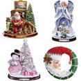 thumbnail image 1 of 1 Piece Christmas Tree Stickers 3D Christmas Window Clings Stickers Rotating Sculpture Decorative Crafts Window Paste Stickers for Xmas Decoration (A), 1 of 5