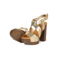 thumbnail image 4 of Women Peep Toe Crisscross Wooden Chunky Platform Heel Sandal 18912, 4 of 6