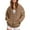 Khaki, variant on Timegard Hoodies for Women Plus Size Full Zipper Fleece Warm Jackets Fall Winter Casual Loose Comfy Coat