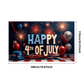 thumbnail image 3 of Firework Design Independence Day Celebration Banner Decorative Balloons Patriotic Theme Stars and Stripes Happy Fourth of July for Outdoor Party National Holiday Event Festive Gathering, 3 of 7