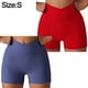 thumbnail image 2 of 2 piezas de cintura cruzada, pantalones cortos de yoga para levantar la cabeza y la cadera, pantalones cortos de fitness para correr y ciclismo con bolsillo, pantalones cortos ajustados para correr, 2 of 6