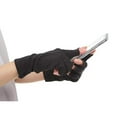 thumbnail image 4 of TISHITA Gant en Soie Extensible pour Femmes Demi-Doigt Protège Gants Sans Doigts Noir, 4 of 8