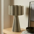 thumbnail image 2 of Modway Renae Handwoven Cotton Thread Striped Table Lamp in Cobblestone by Modway, 2 of 11