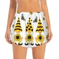 thumbnail image 4 of Lsque Sunflower Gnome Printed Women's Running Shorts with Liner Pockets,Elastic Quick Dry Workout Athletic Gym Yoga Shorts,Womens High Waist Shorts-Medium, 4 of 9