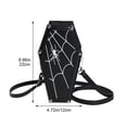thumbnail image 3 of Jiibva Gothic Pu Leather Bag Coffin Shape Crossbody Bag Halloween Cell Phone Purses Punk Shoulder Bag Handbags for Female, 3 of 7