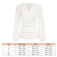thumbnail image 1 of Blusa cruzada con cuello en V NikouMX para mujer manga larga, 1 of 2
