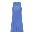 thumbnail image 1 of Vestido largo de verano para mujer, vestido de primavera a la moda con cuello redondo para caminar, fiesta y vacaciones , m M, 1 of 7