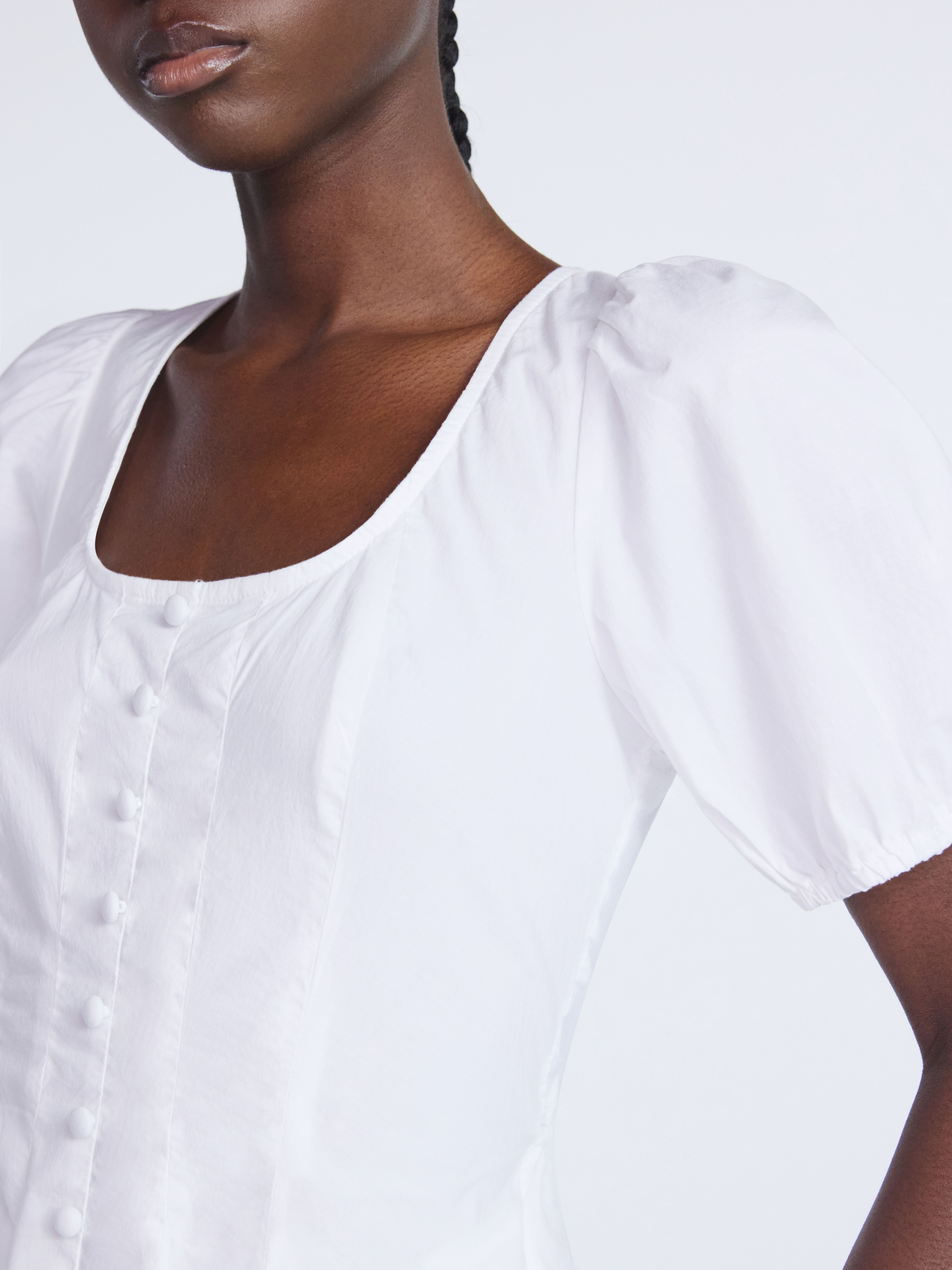 Scoop Women’s Pleated Mini Dress with Puff Sleeves, Sizes XS-XXL