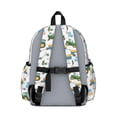 thumbnail image 3 of Tractor and Wheelbarrows White Pattern Backpack for School, Cute School Bag with Adjustable Shoulder Straps and Padded Back, 13.4"x11"x4.7", 3 of 5