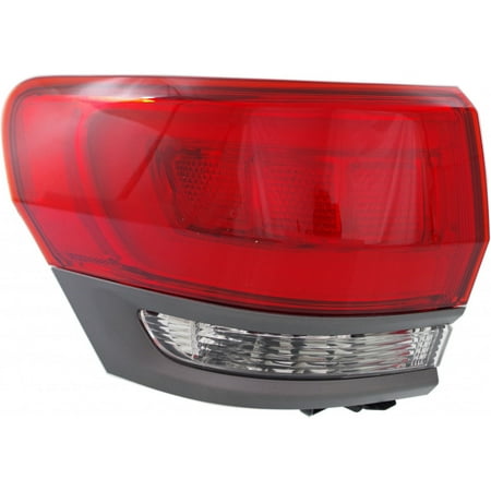 For Jeep Grand Cherokee Outer Tail Light Assembly 2014 15 16 17 2018 Driver Side CAPA | w/ Gray Trim CH2804110 | 68236105AC