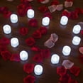thumbnail image 3 of 12 PCS LED Tealight Candles Battery W/ 100 PCS Decorative Fake Rose Petals, Cool White, 3 of 9