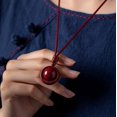 thumbnail image 4 of Collier Pendentif Cinabre Rouge Premium Feng Shui Chinois Bonne Fortune, 4 of 6