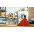 thumbnail image 2 of Ahgly Company Machine Washable Indoor Round Contemporary Neon Red Area Rugs, 7' Round, 2 of 7