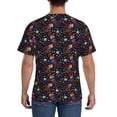 thumbnail image 3 of Bixox Men's Rainbow Jellyfishes Printed Short Sleeve Skinny Athletic T-Shirt, 3 of 6