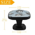 thumbnail image 3 of 4 Pcs Cabinet Handle Drawer Pulls Wolf Knobs with Screws Square Furniture Office Cabinet Knob Decoration, 3 of 5