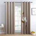 thumbnail image 2 of Magnolia Blackout Curtains for Bedroom Living Room, Thermal Insulated Room Darkening Grommet Drapes, Floral Flower Window Treatments Home Decor,2 Panel Set-42"W x 84"L (Pack of 2), 2 of 7